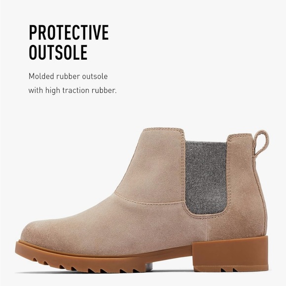 Waterproof Sorel Tan Suede Chelsea ankle booties - Picture 6 of 6